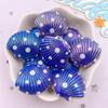 8pcs AB Resin Colorful Flower Shell Figurines Flat Back Cabochon Stone Scrapbook Home Crafts DIY Jewelry Making Accessories
