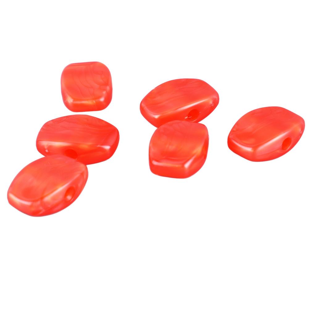 6Pcs Guitar Tuning Peg Buttons Plastic Comfortable Grip Tuner Buttons for Electric Acoustic Guitar Red