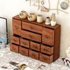 12 Drawer Tabletop Storage Box with Label Slot & Metal Handle Desk Drawer Organiser Small Stationery Storage Rack for Desk