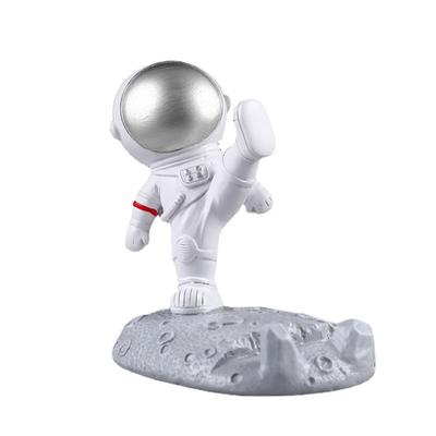 Cute Cartoon Cell Phone Stand Synthetic Resin Desktop Astronaut Ornament for Home Office Car Decor Kung Fu Astronaut