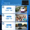 Dash Cam, 4 Inches 1296P 3 Channels Car Dash Camera Front Inside and Rear Camera Car Camera 140°Wide Angle Looping Recording G-SensorHDR Motion