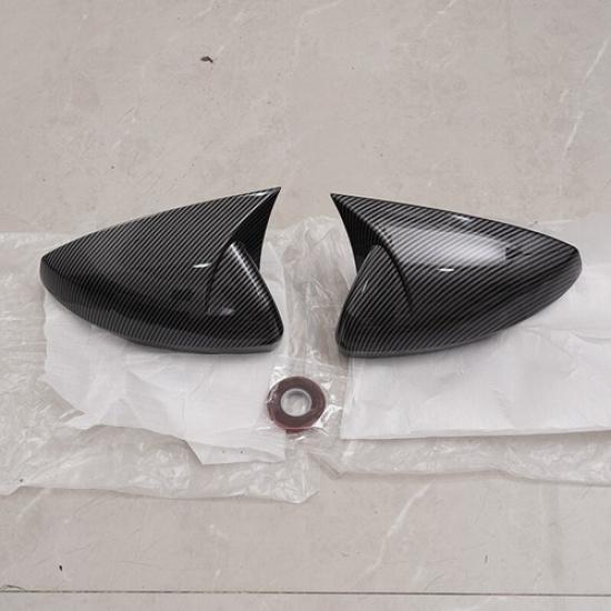 Carbon Fiber OX Horn Door Side Mirror Cover For Volkswagen VW POLO 2019-2023 BL