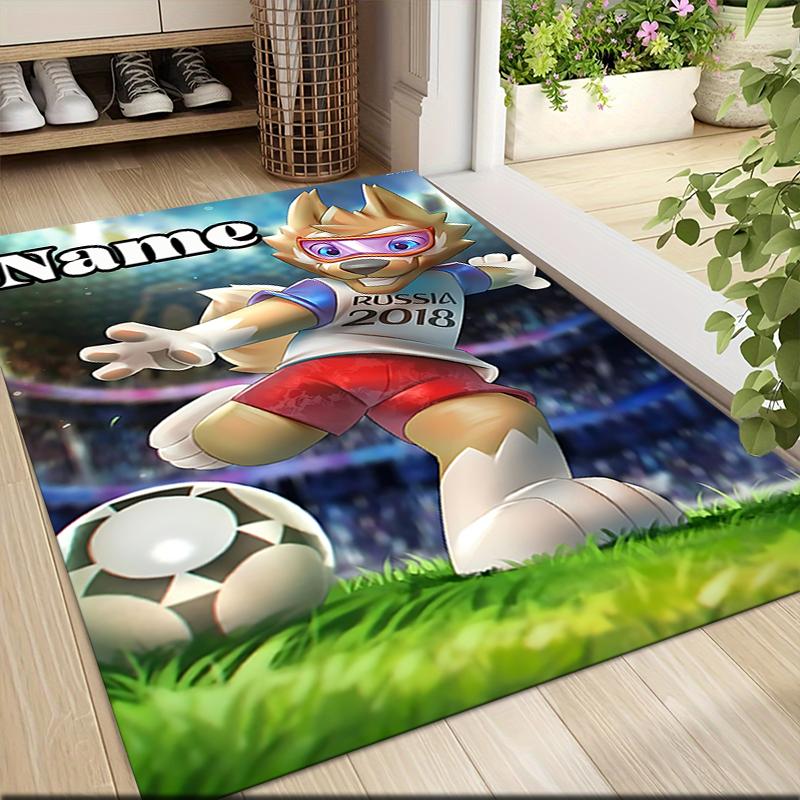 Custom Name Argentina Football Celebration Carpet Rug Customizable Soft Washable Anti-Slip Home Living Room Sofa Mats Personalized Rug. 0909411