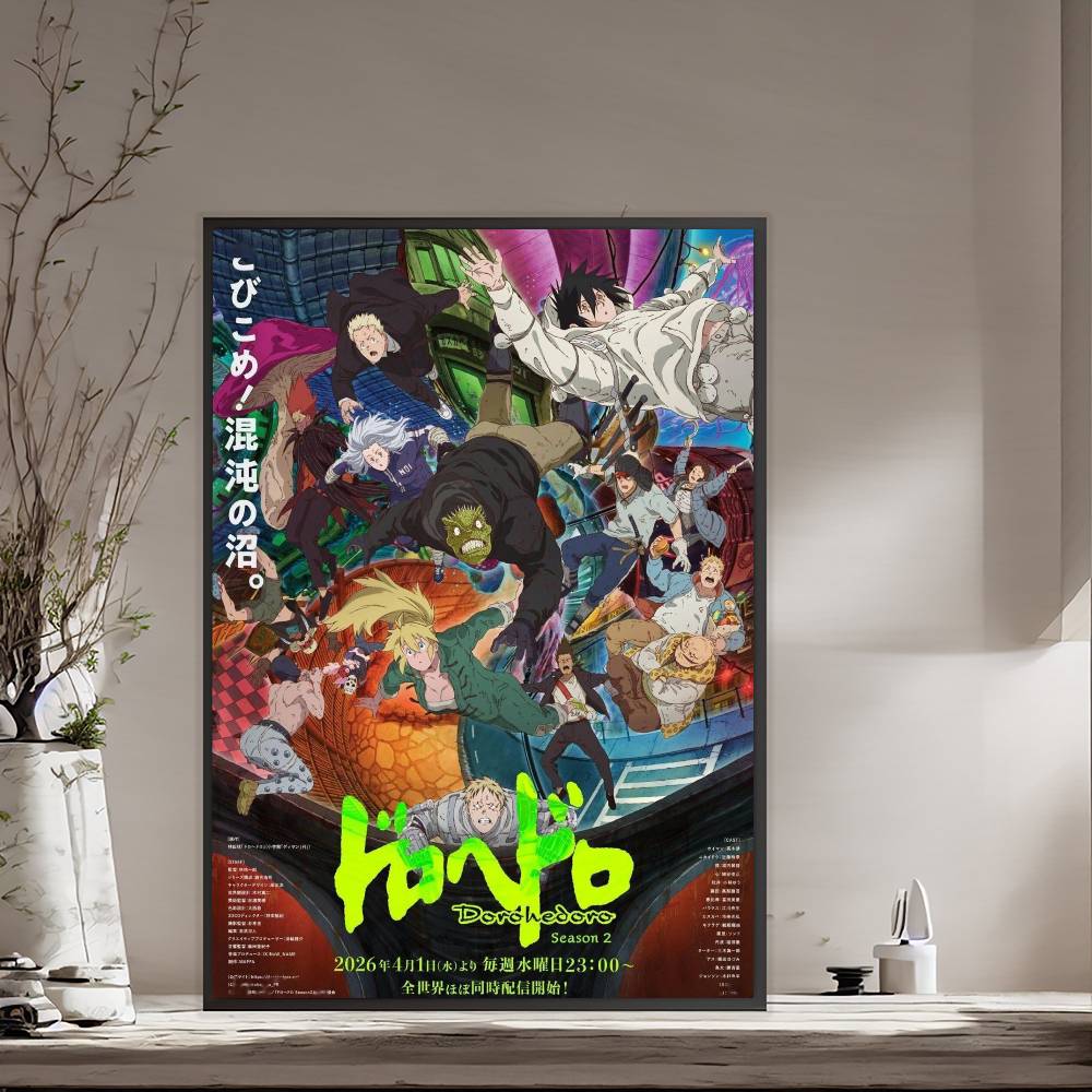 Anime Dorohedoro Good Quality Prints and Posters Waterproof Paper Sticker Coffee House Bar Posters Wall Stickers