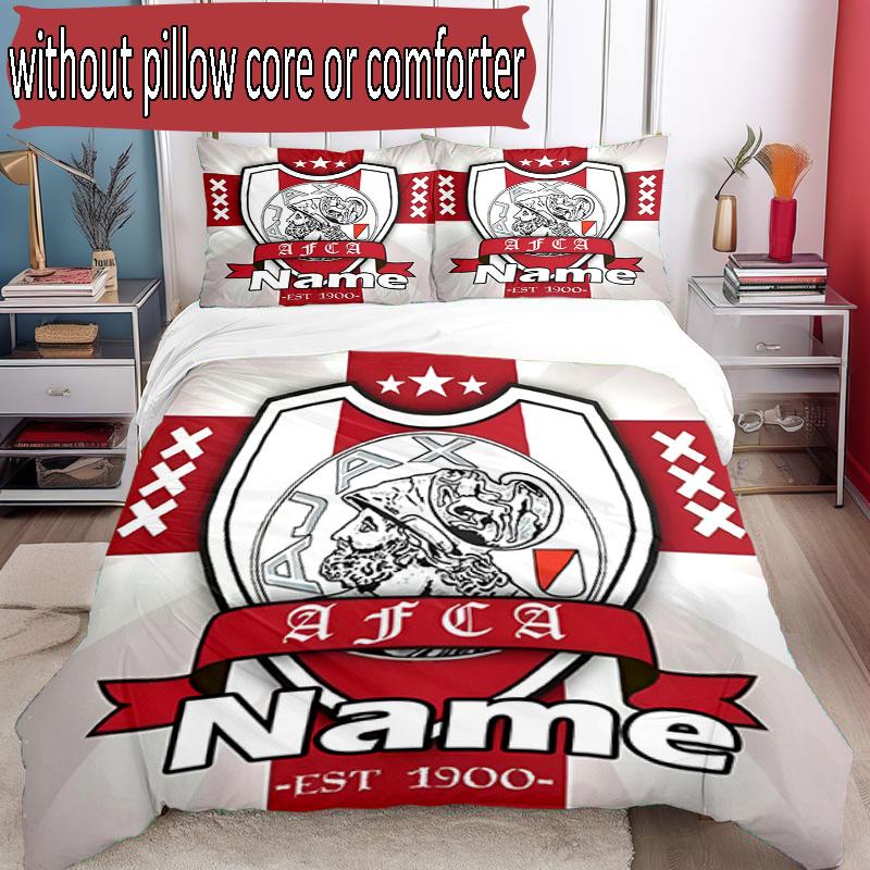 3pcs Duvet Cover Set (1*Duvet Cover + 2*Pillowcase, Without Core), Custom Name Ajax Pattern Bedding Set, Home Bedroom Decor Gift
