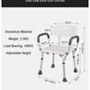 Non-slip Aluminium bath chair Shower Stool Seat Mobility Height Adjustable Bath Chair (KL stock)