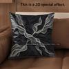 2D Abstract Black And White Geometric Pillow Covers Pattern Cushion Cover Suitable For Sofa Bedroom Car Pillow Cover