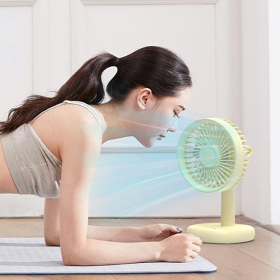 USB Desk Fan with Adjustable Head Portable Mini Table Fan for Student 3 Speeds Quiet 360 Degree Rotating Fan for Home Dorm Office