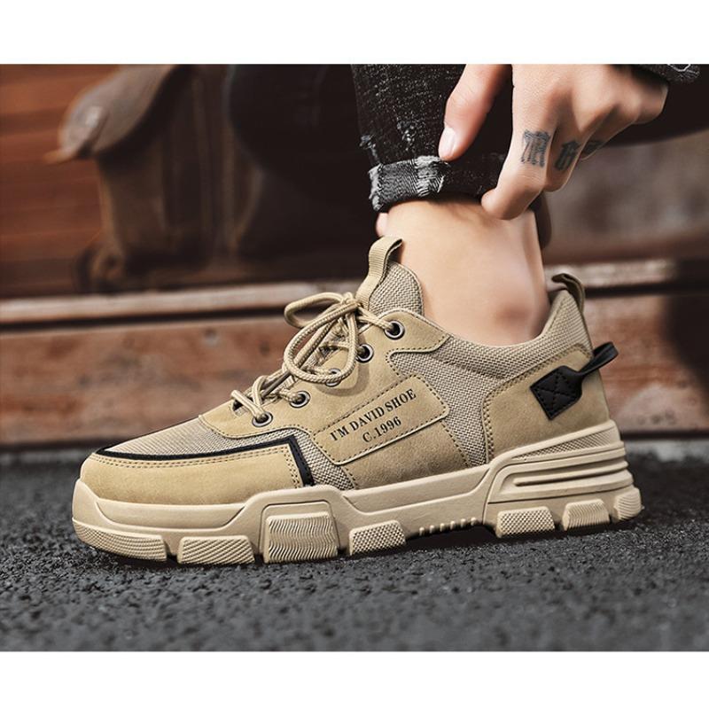 New Spring Durable Workwear Lightweight Board Shoes – Breathable Athletic Casual Men's Outdoor Footwear