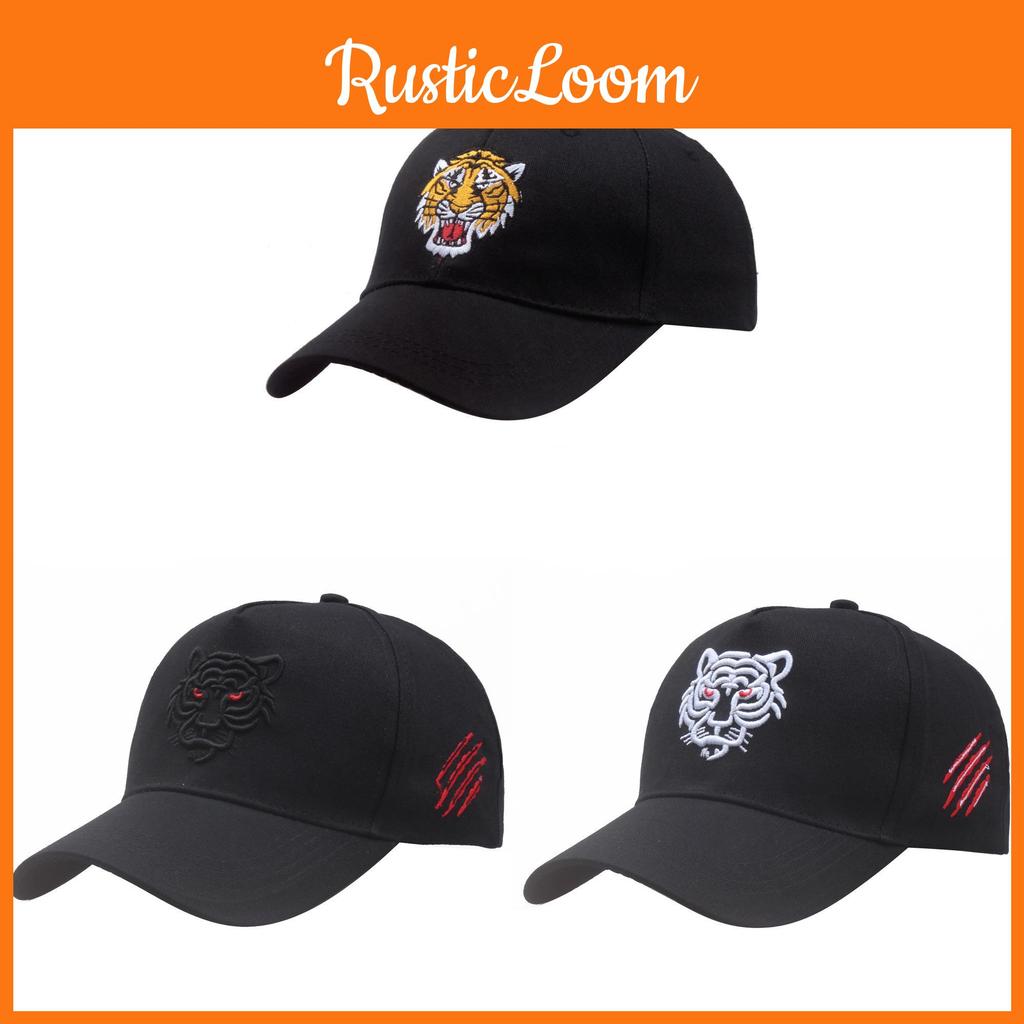 Pattern Tiger Animal Embroidery Baseball Cap Sun Protection Breathable Hats