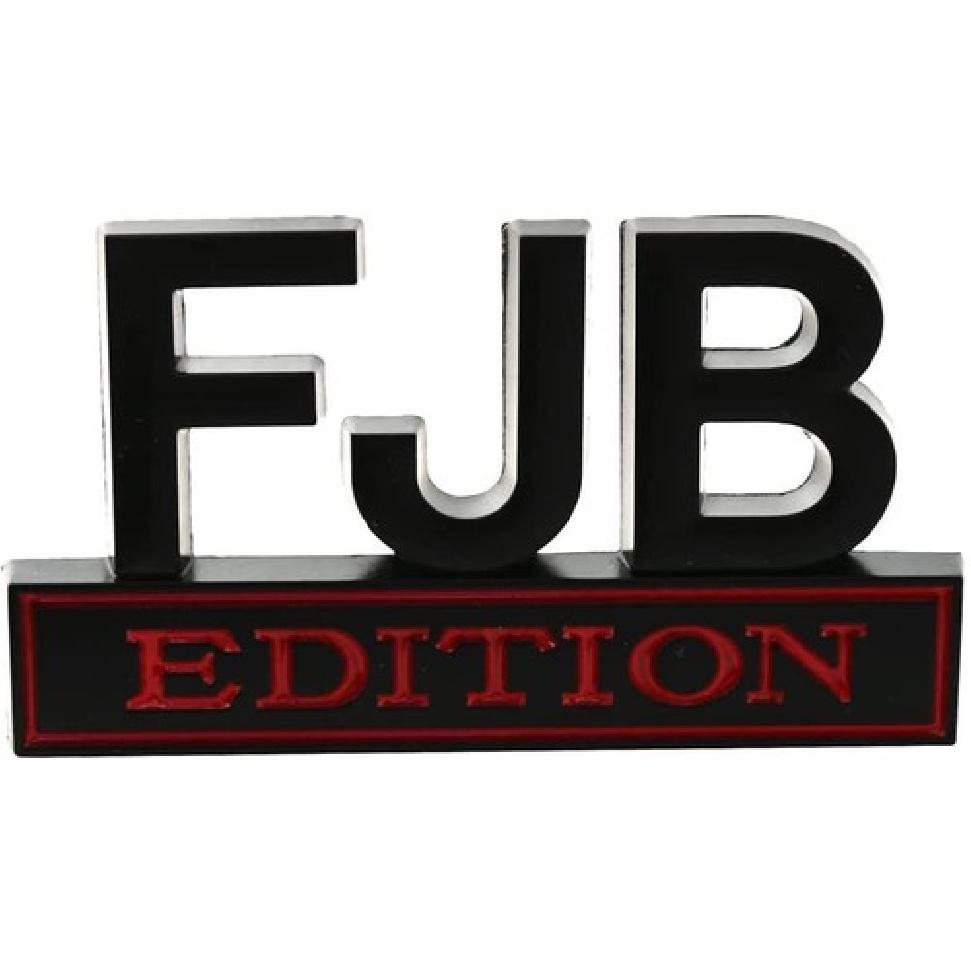 1x Metal FJB Edition Decals Sticker 3D Raised Letter Emblem Black Red