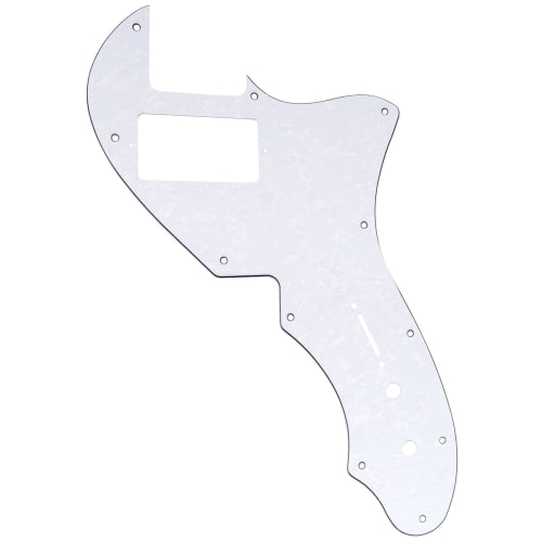 Musiclily Pro 11-Hole Telecaster Pickguard for Fender American 1969 Tele Thinline Electric Guitar with 1 Ham Mount, White Pearl, 4 Picks