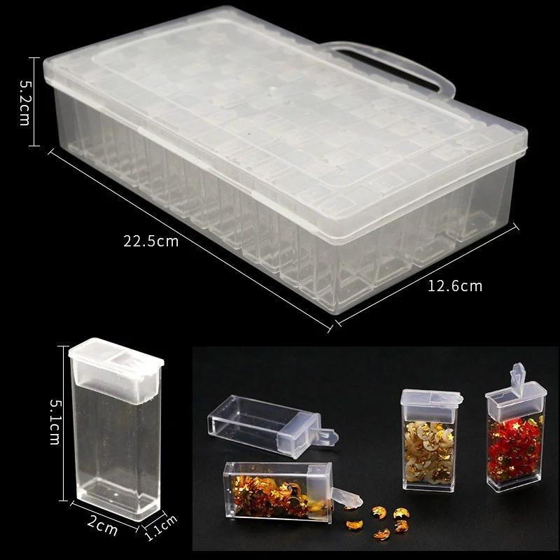 64 Box Dismountable Diamond Accessories Diamond Embroidery Cases PP Plastics Box Organizer Home Storage Boxes