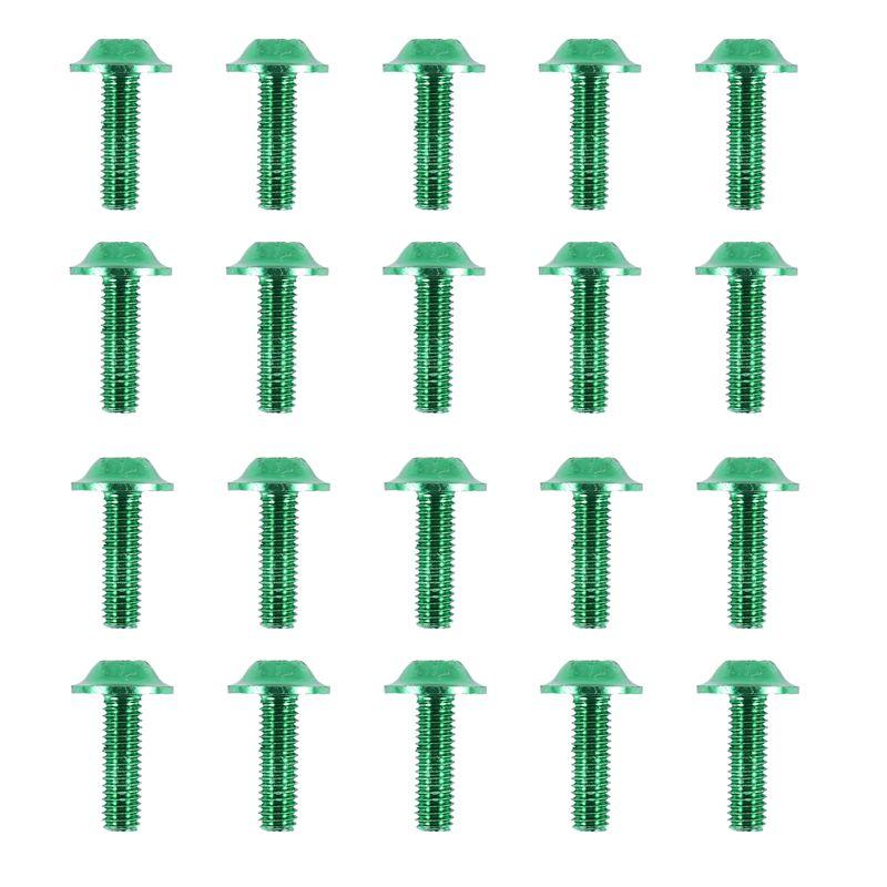 Feb.20 Pcs Green Aluminum Alloy Motorcycle Hexagonal Bolts Screws M6