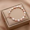 2025 New Natural Pearl Bracelet 16K Rose Gold Bracelet Luxury Female Jewelry Accessories Bracelet for Women