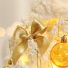 White PVC Flocked Mini Desktop Christmas Tree Set with Ornaments