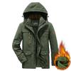 Hooded Cotton-padded Clothes Men's Casual Velvet Thickened Warm Jacket Autumn and Winter Multi-bag Windproof Cotton-padded Jacket