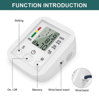 Monitor krvného tlaku Prenosný a domáci typ s manžetou na rameno Sfigmomanometer LCD displej Presný