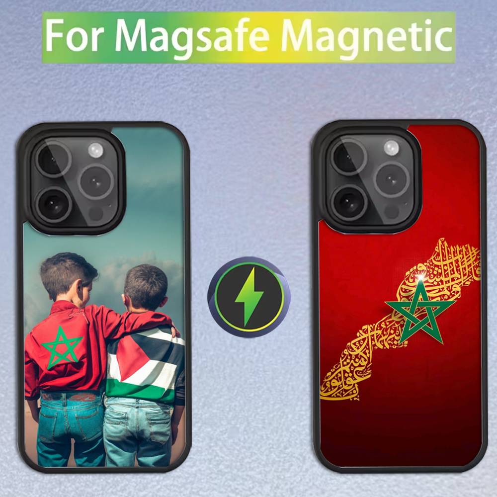 Morocco Flag PassportS Phone Case For iPhone 17,16,15,14,13,12,11,Pro,Max,Plus,Mini,SE4,E Magnetic For Magsafe Wireless