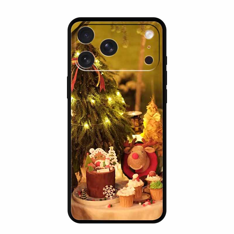 For iPhone 17 Pro Max Cover iPhone17 Pro Back Protective Phone Case For iPhone 17 Air Santa Christmas Soft Silicone TPU Coque