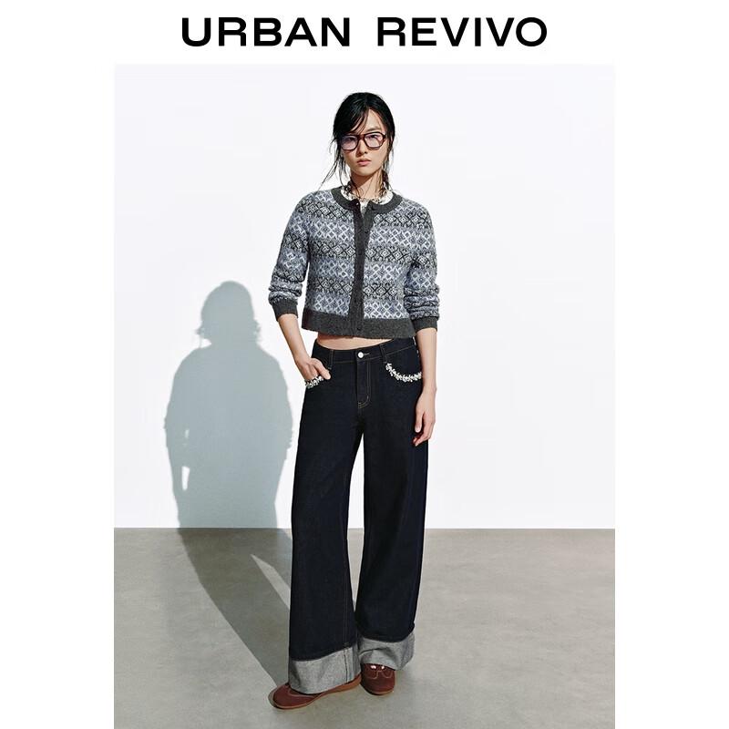 

Women s Retro Jacquard Knit Cardigan XL