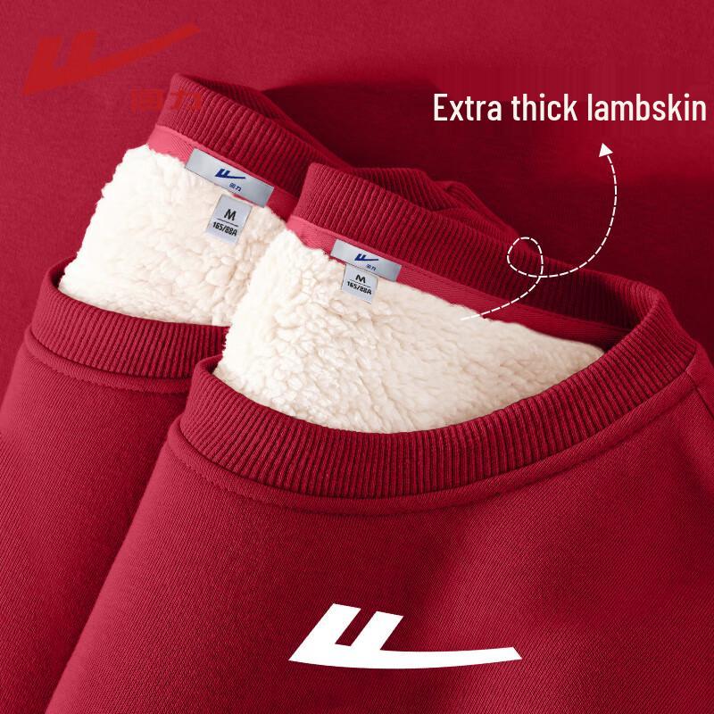 Warrior Women's Thick Fleece-Lined Lamb Velvet Crewneck Sweatshirt