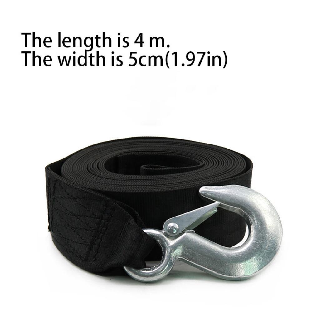 

Высокопрочный буксировочный ремень с крюками Сверхпрочный ремень Буксировочный ремень Морской ремень Автомобильная буксировка 4m
