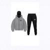 Mens Hooded Zip Tracksuit Set Streetwear Loose Fit 2 Piece Sweatshirt Pants