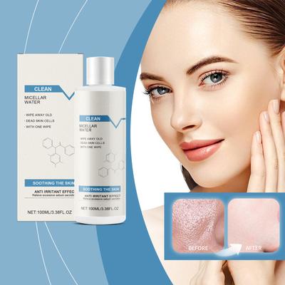 Cleansing Water For Cleansing And Makeup Removal Reduces Sebum Secretion, Gently Exfoliates, Improves Skin Texture, Deeply Moisturizes,100ML