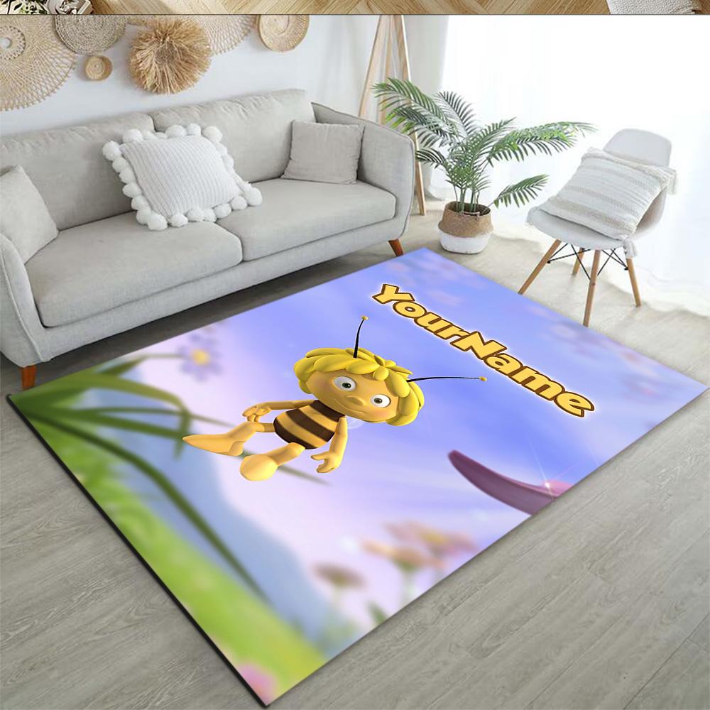 Biene Maja Customize Text Carpet Suitable for Dining Room Outdoor Game Room Decorate room Antislip Carpet Decorate Offices Spiritual Gift