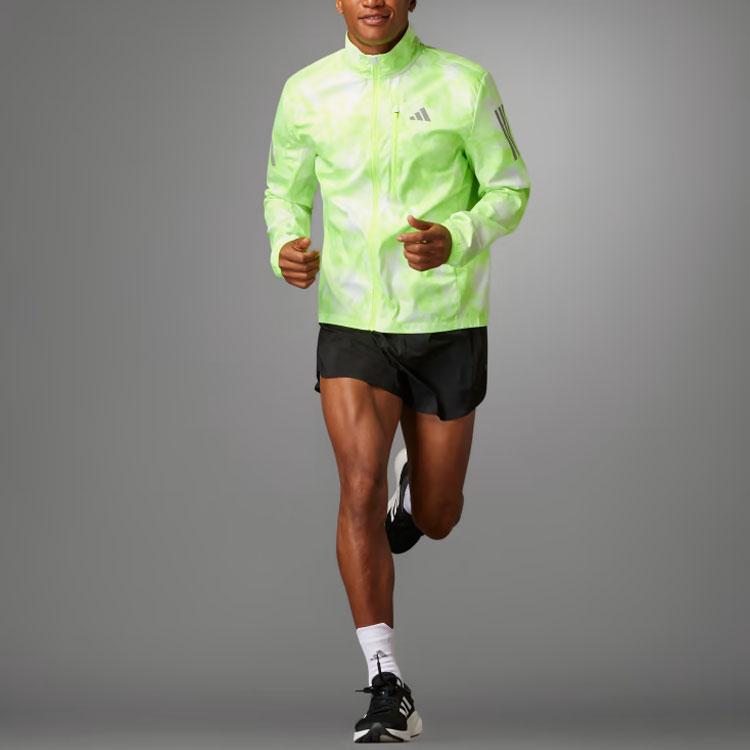 adidas Giacca da corsa con stampa all-over da uomo Giallo brillante IL4797