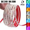 24V IP68 Waterproof LED Strip 120Leds White/Pink/Yellow/Red/I Blue/Green Swimming Pool Home Decor Flexible Ribbon Rope Light