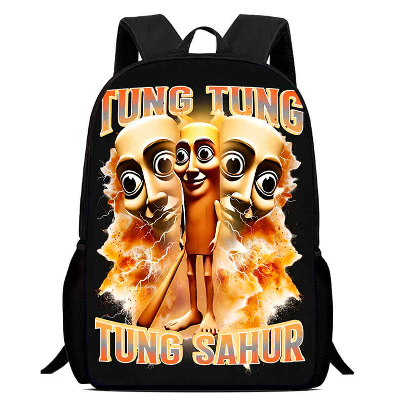 15 in Funny BrainRot Child School Backpack Aged 5-10,Cartoon School Bags for Boys Girls,Light Weight & Durable Kids Bakpack