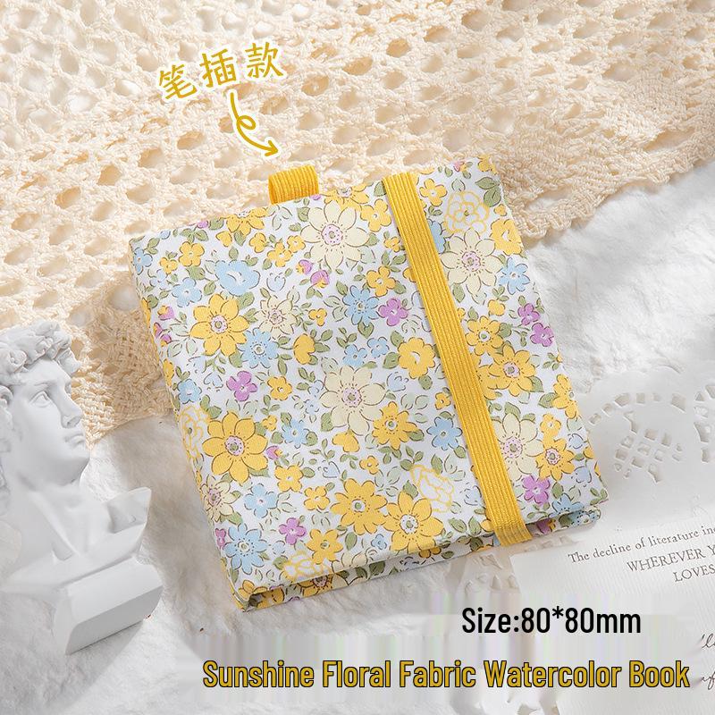 Mini Watercolor Walnut Box: Portable Travel Sketchbook & Palette