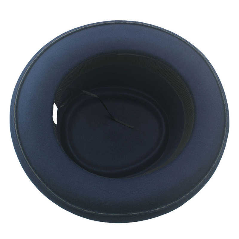 Retro woolen top hat, new hat for women and men, fashionable upturned hat temperament, advanced sense of shading and sun protection