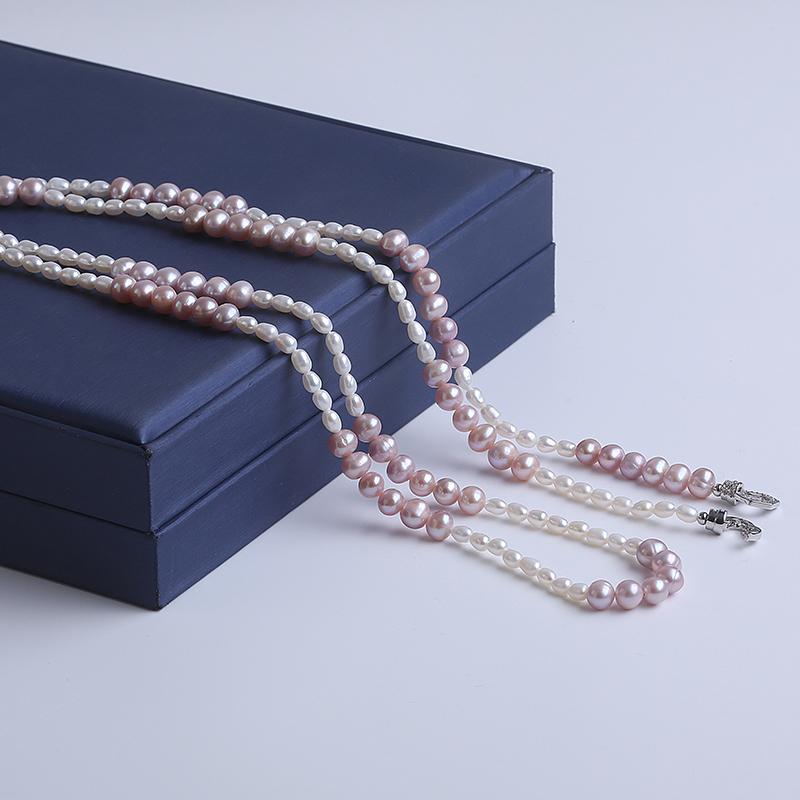 Fashion Jewelry High Quality Stylish and Simple 100cm Long Sweater Chain Necklace Freshwater Pearl Necklace Jewelry