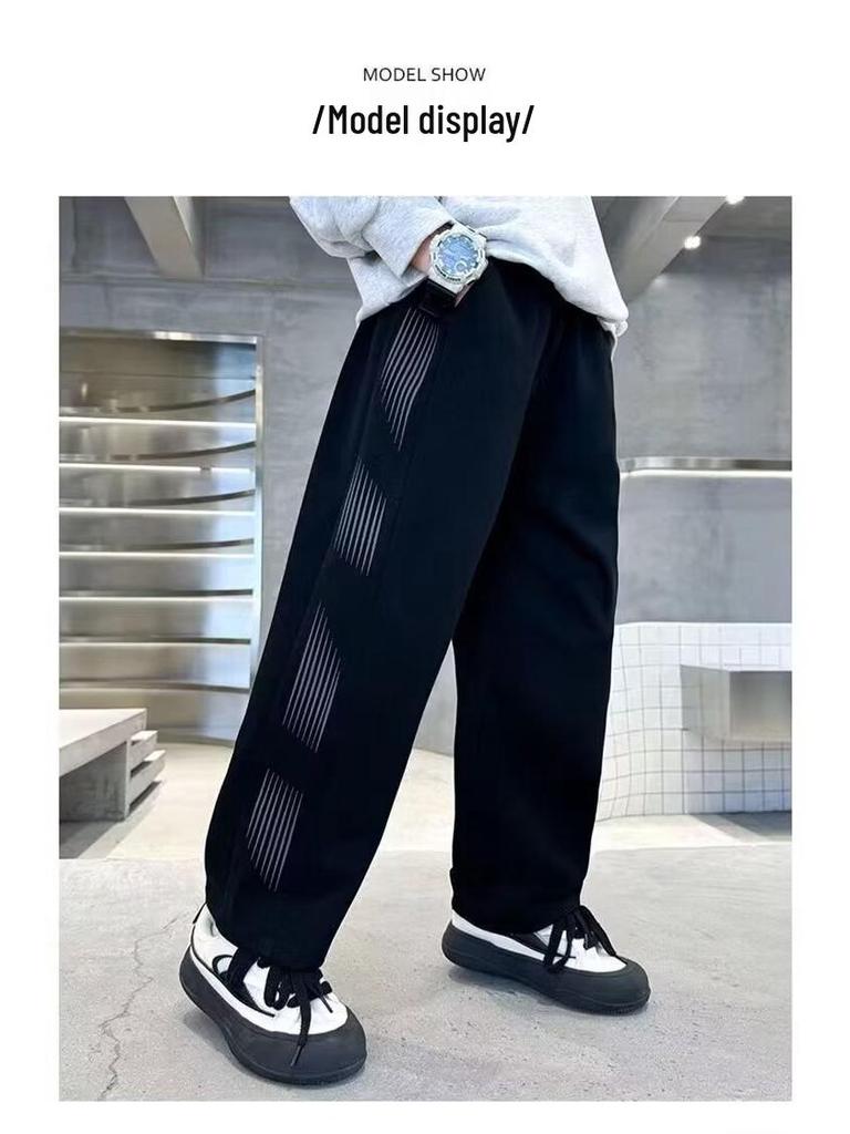 Spring Claws Kids' Wide-Leg Casual Pants 2024 - Loose, Long Sport Trousers for Spring & Autumn