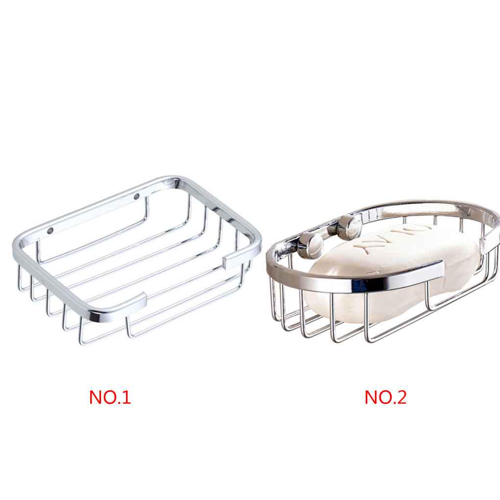 Wandmontage Badkamer Douche Aluminium Hoge Vrije Plaat Houder Zeepbakje Opbergrek Vierkante Mand Accessoires