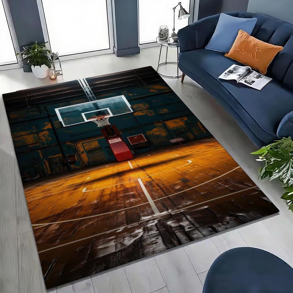 Wooden Basketball Court Indoor Rug Durable Stainresistant Easyclean Carpet For Bedroom Door Living Room Area Home Party Decor Birthday Gift