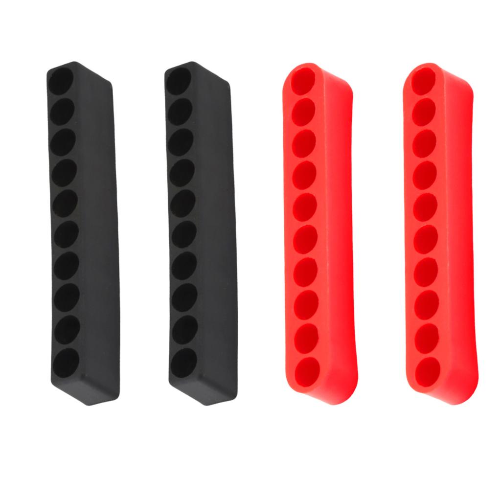 4Pcs Plastic Screwdriver Bit Holders with 10 Slots Each for 1/4Inch Hexagonal Shank Tool Organization