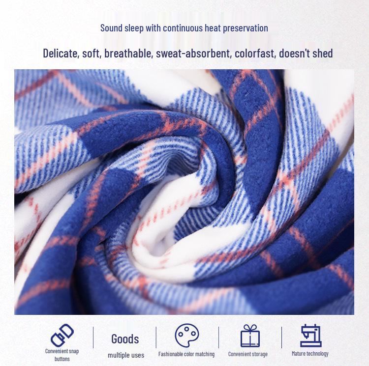 Japanese Heat-Generating Arctic Fleece Blanket Shawl - Moisture-Absorbing, Perfect for Sofa, Autumn & Winter.