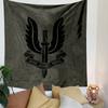 Who Dares Wins SAS Emblem Tapestry Wall Hanging, Special Forces Badge Art, Military Wall Decor for Bedroom Living Room Man Cave