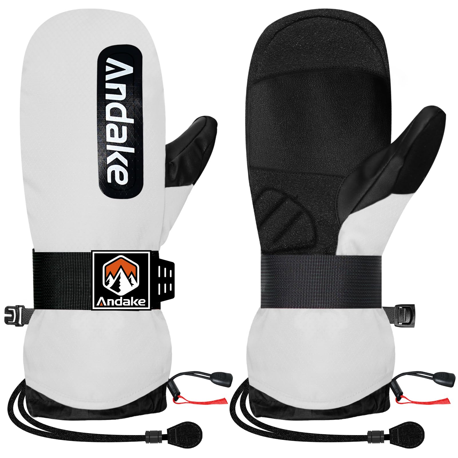 

Andake Ski Cold Weather Snowboard for Men and Women Gloves, Gloves, Warm, Waterproof, Breathable, Insulated, Windproof, Winter, белый