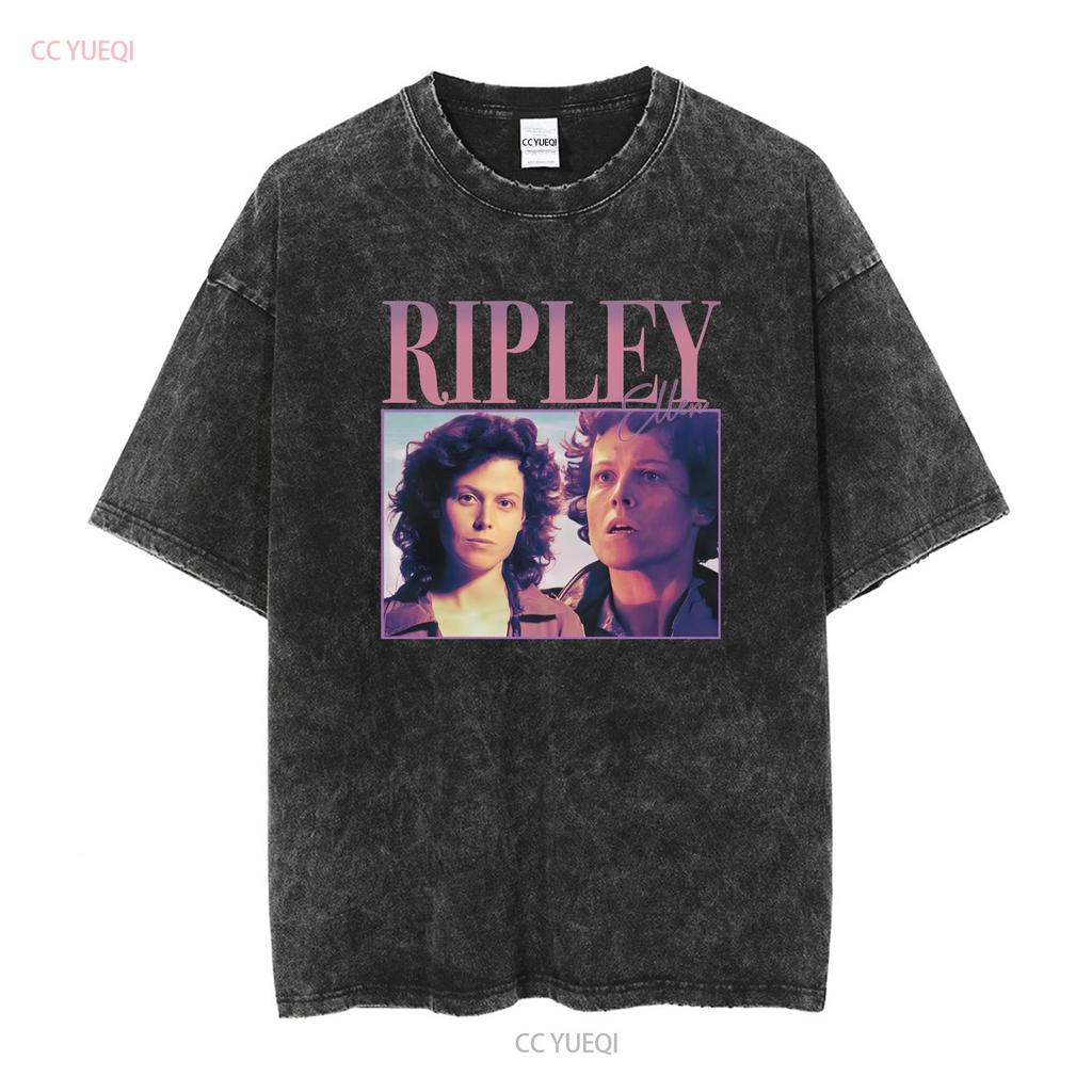 90s Retro style T shirt Ellen Ripley long or short sleeves vintage Washed Breathable Slightly streetwear Versatile fashion
