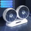 Dual Head USB Car Air Fan Strong Wind Vehicle Air Circulator 12V 24V 3 Speeds Adjustable For Auto Cooler Air Fan Car Accessories