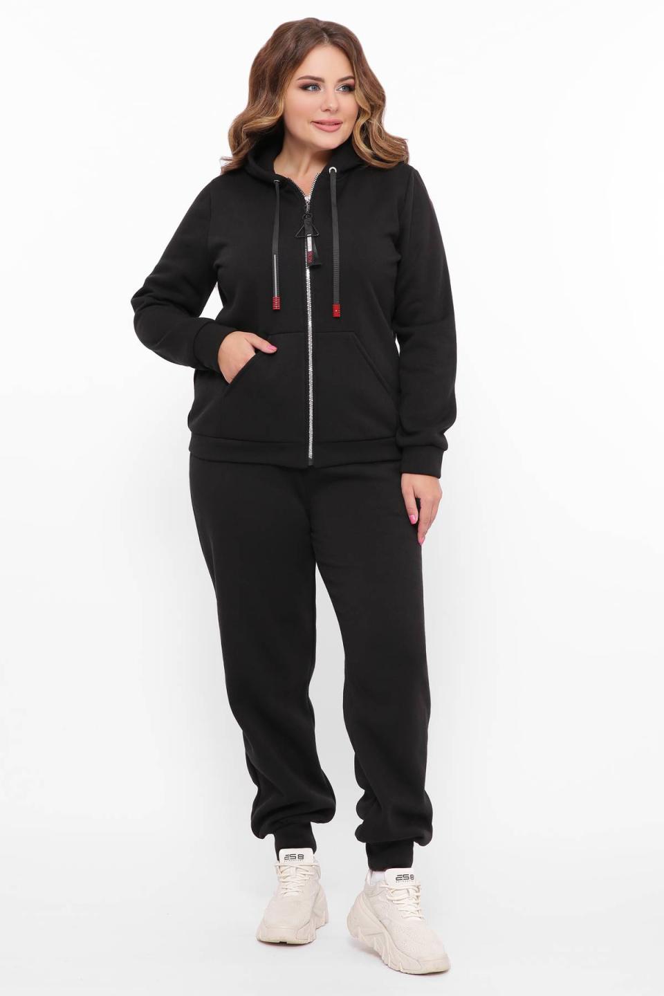 

Теплий трикотажний спортивний костюм Tatiana Кельт 3XL чорний