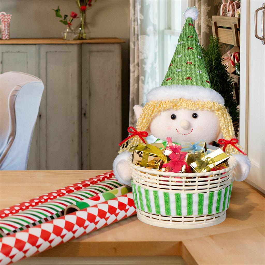 Christmas Candy Basket, Christmas Eve Counter Decoration, Candy Box Decoration, Gifts, Elderly Desktop Decoration, Candy Jar