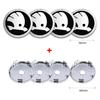 56/60/68/65mm Car Styling Wheel Center Hub Caps Rim Cover Badge Sticker For Skoda Octavia Fabia Rapid Superb Kodiaq Karoq Kamiq