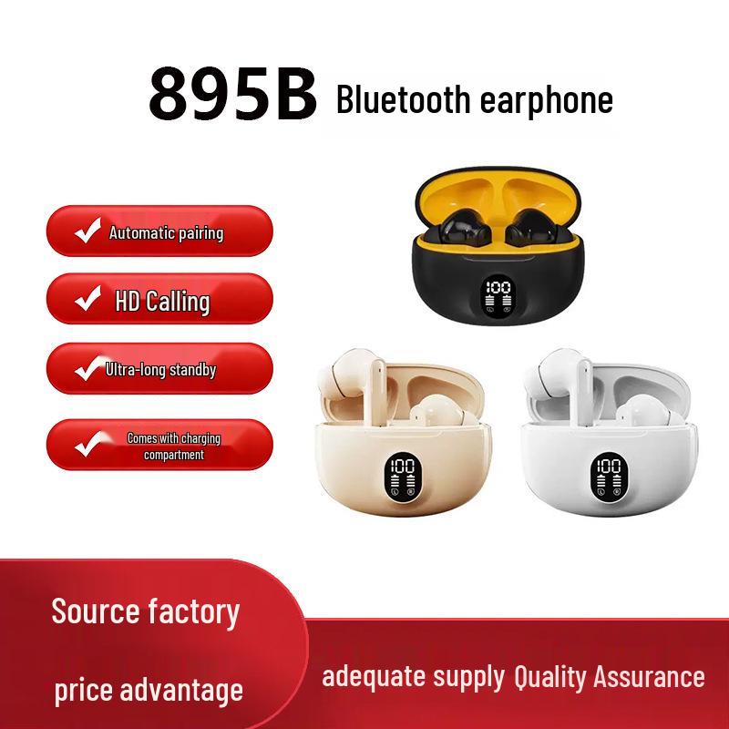 New 895B True Wireless Noise-Cancelling Bluetooth Earbuds with Super Long Battery Life