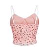 Women's Cherry Blossom Mesh Spliced Lace Camisole Top